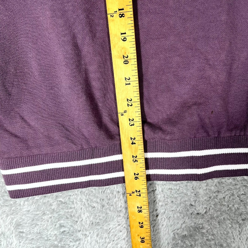 Fila Sweatshirt Mens‎ XL Purple Striped Trim Logo Long Sleeve Crew Neck Pullover - Picture 7 of 9